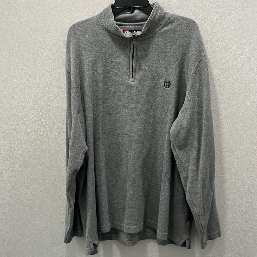 Chaps Solid Texture Zip Mock Pullover - image 4